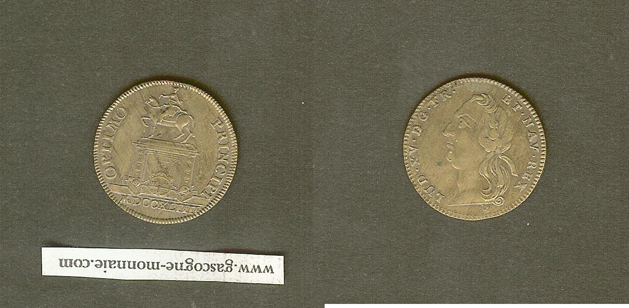 Royal token Louis XV 1743-1744 EF+